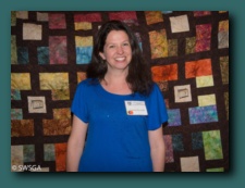 Quilt winner Cynthia Pollard